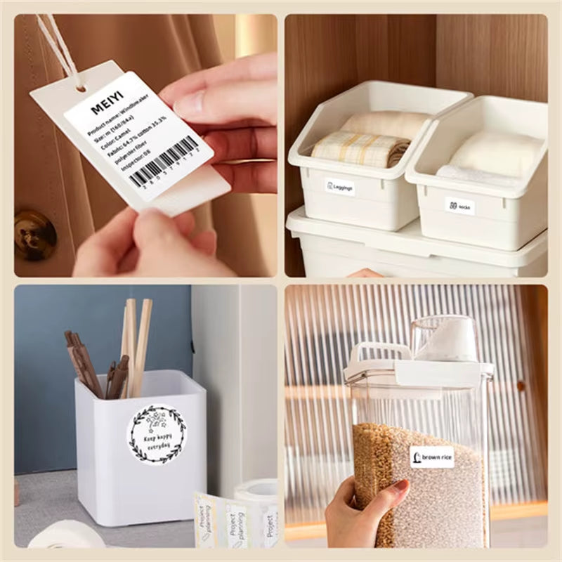 B21 Portable Thermal Printer 1500Mah Wireless Sticker Printer with Self-Adhesive Labels for Barcode Clothing Jewelry