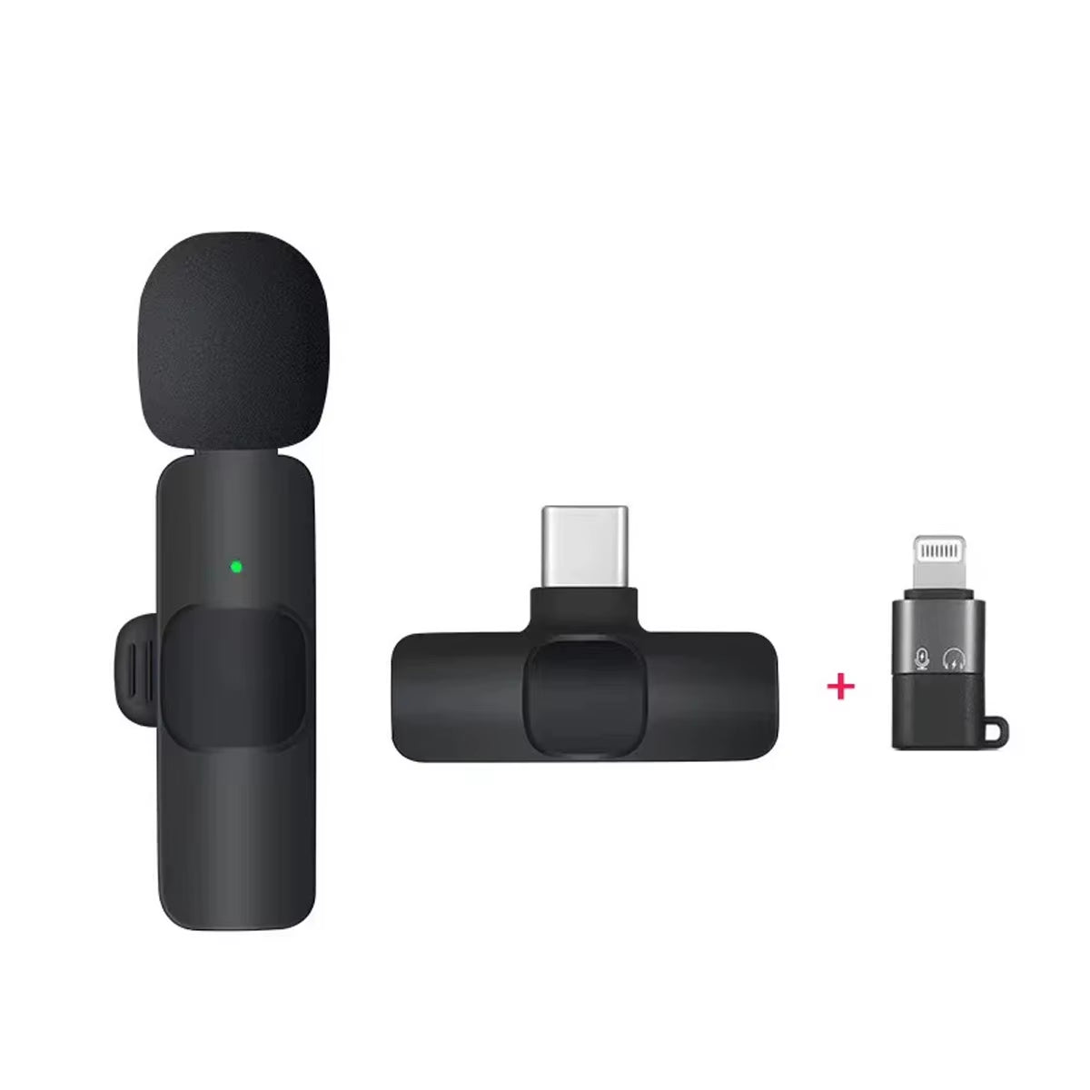 Wireless Lavalier Microphone Portable Audio Video Recording Mic for Iphone Android Long Battery Live Tiktok Broadcast Gaming